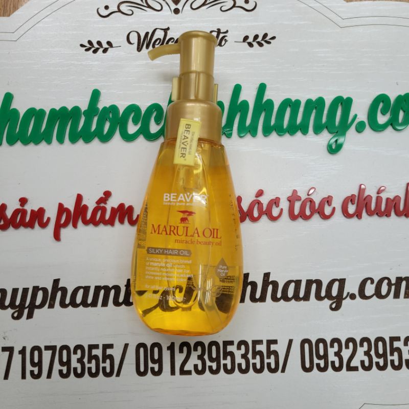 Tinh Dầu Beaver Dưỡng Tóc Siêu Mượt Tinh Chất xoài Nam Phi - Marula Silky Hair Oil 100ml