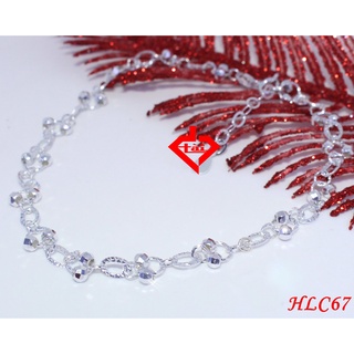 [Ảnh thật] [FreeShip] Lắc Chân Tròn 2 Bi Bạc 925 HLC67