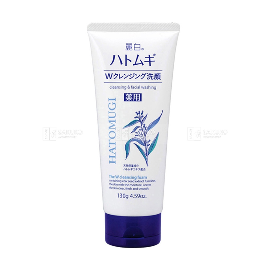 Sữa rửa mặt trắng da Hatomugi 130g