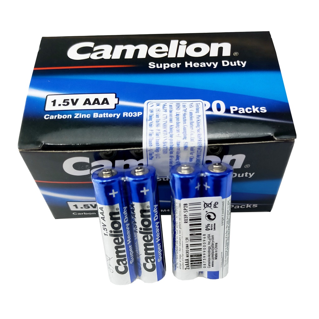Hộp 40 Viên Pin Tiểu 2A &amp; 3A - Pin Camelion 1.5V