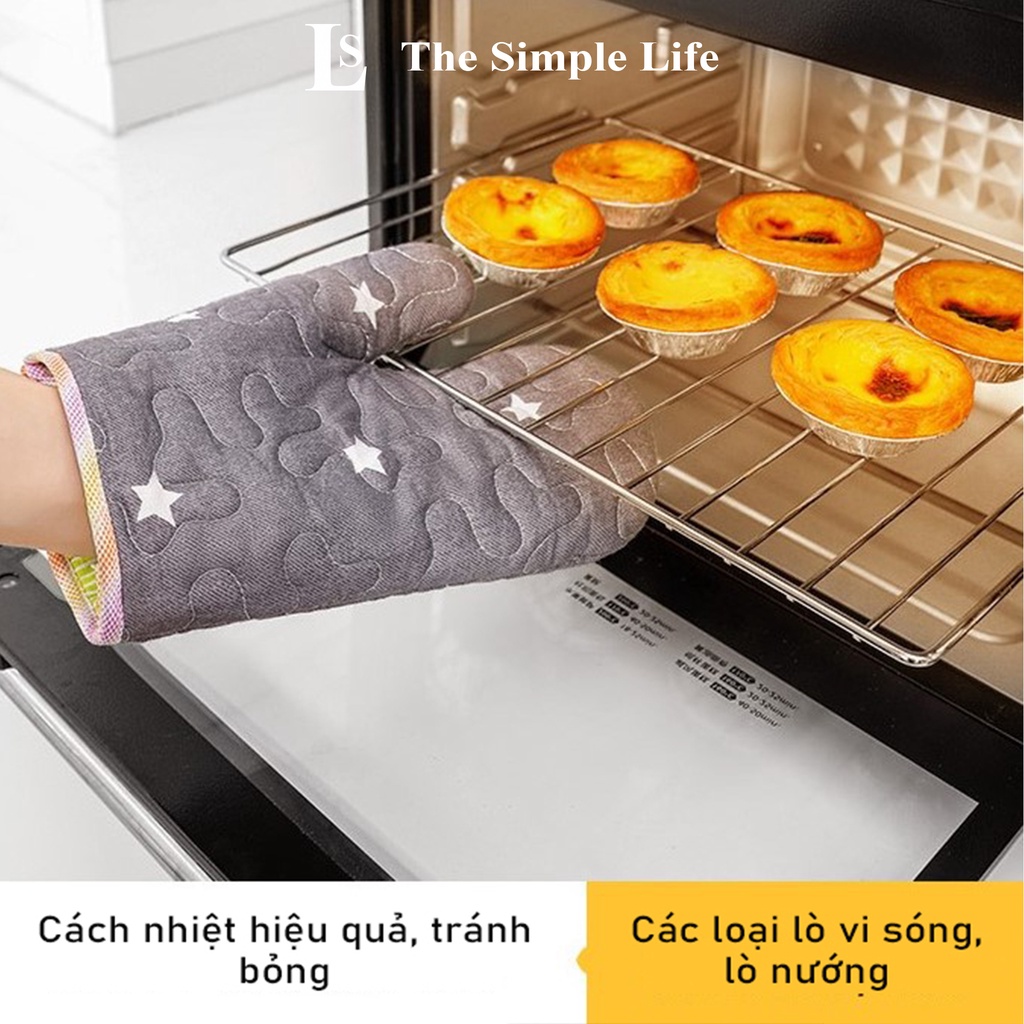Găng tay cách nhiệt lò nướng lò vi sóng,bao tay chịu nhiệt chống trượt dùng cho nồi chiên,làm bánh cao cấp[CHÍNH HÃNG]