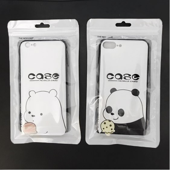 Túi đựng Ốp lưng điện thoại túi zip ngọc trai có lỗ treo