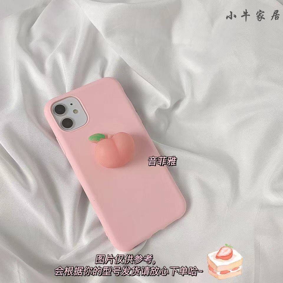 Ốp Điện Thoại Silicon Hình Trái Đào Xinh Xắn Cho Apple Iphone 12mini/ 11pro/ 12 Pro Max/ 11/ 11pro/ 7/ 8plus/ X/ Xr | BigBuy360 - bigbuy360.vn