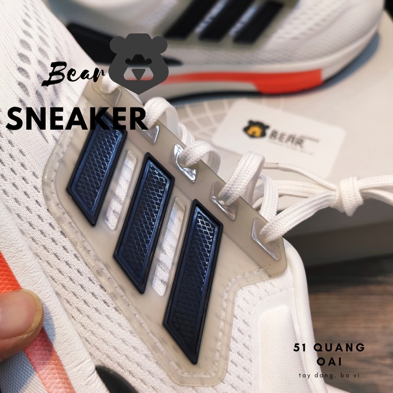 [Bear.sneaker] Giày Running shoes eq2021 trắng cam hàng cao cấp- Best quality [Dòng running shoes siêu mượt]