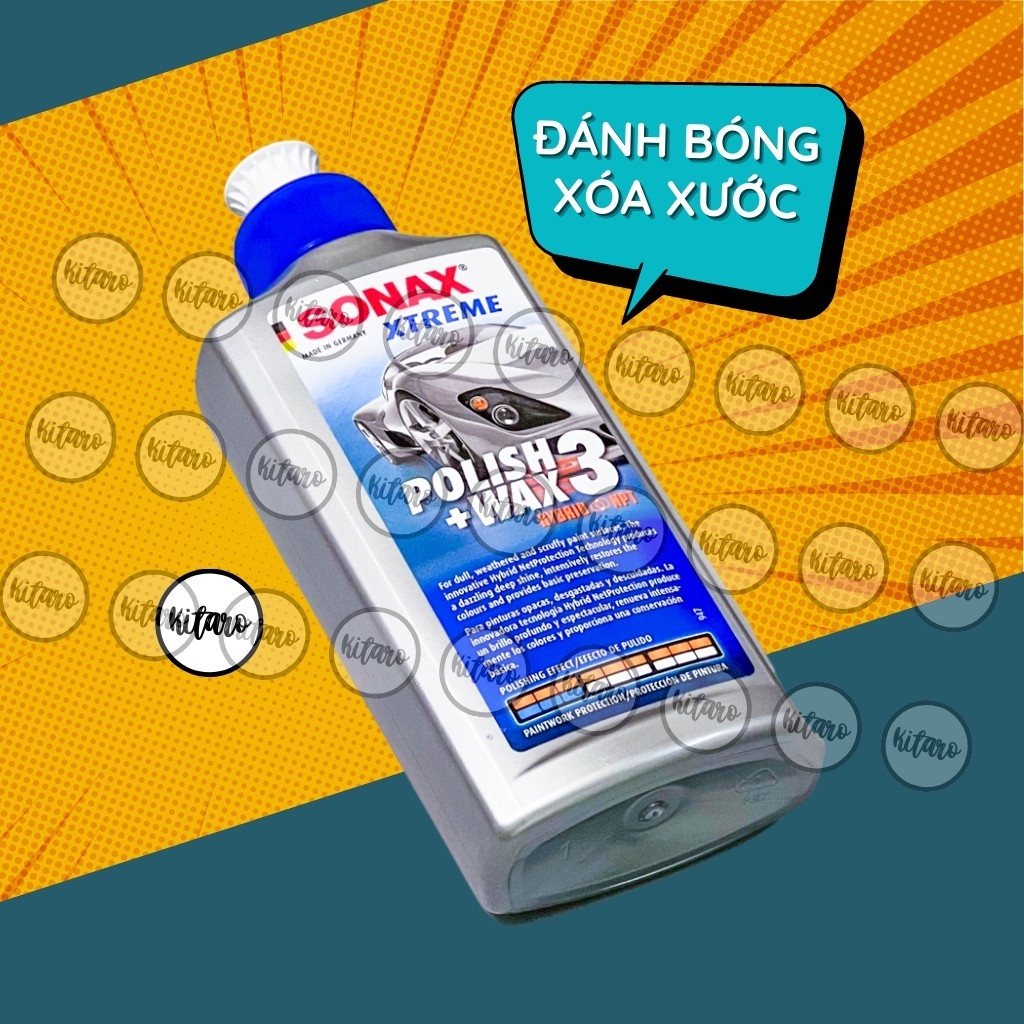 Sonax Wax 3 (Đánh Bóng, Xóa Xước, Bảo Vệ Màu Sơn Bóng)