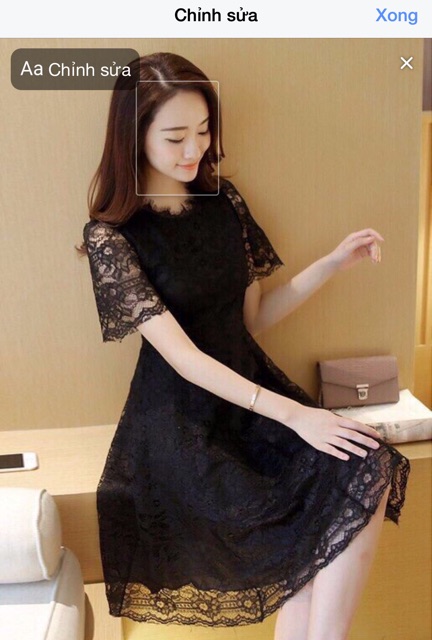 Đầm xòe ren đen