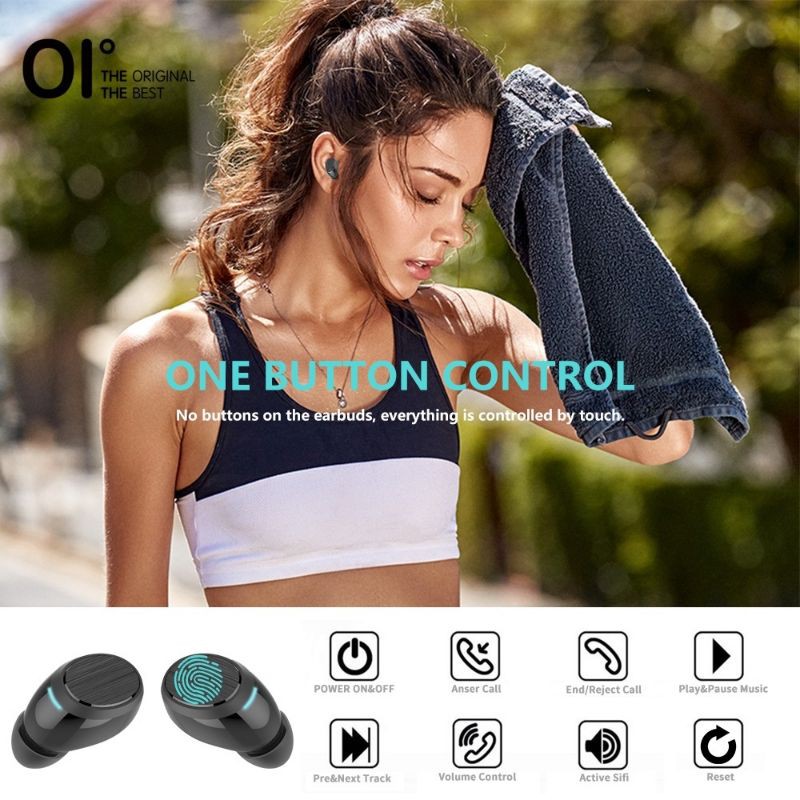 Tai nghe OI Airsounds bluetooth 5.0 1600mAh có màn hình LCD điều khiển cảm ứng chạm âm thanh bass stereo