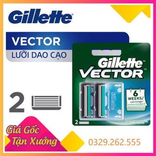 (Siêu Sale)  (Chính hãng)Bộ cán dao và lưỡi dao cạo râu Gillette Vector