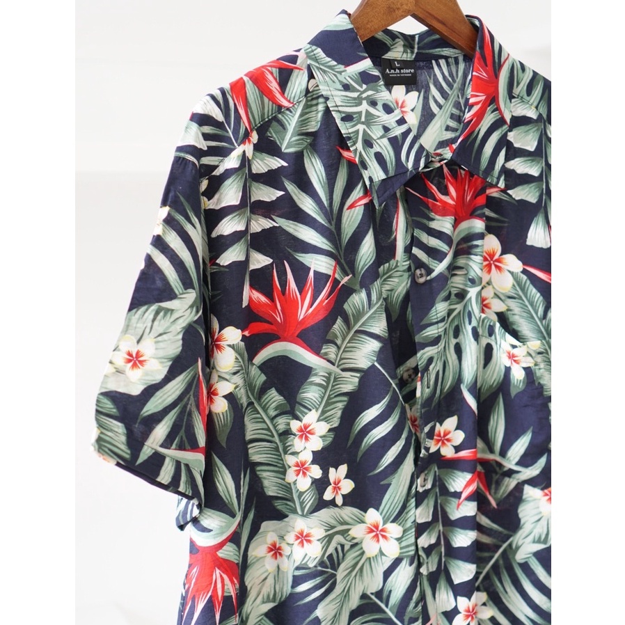 (SALE LỂ SIZE) Áo Sơ mi nam , nhóm ANHSTORE chất đũi họa tiêt mùa hè