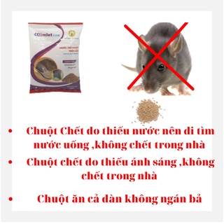 Thuốc Diệt Chuột trộn Sẵn  Gimlet 800sp ( gói 100g ), Thuốc Chuột Sinh Học Thế hệ Mới Chuột chết Do Chảy Máu Mắt