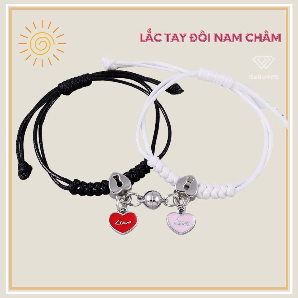 Lắc tay Bella925 vòng tay đôi dây rút điều chỉnh theo cỡ tay phù hợp cho cặp đôi và bạn thân