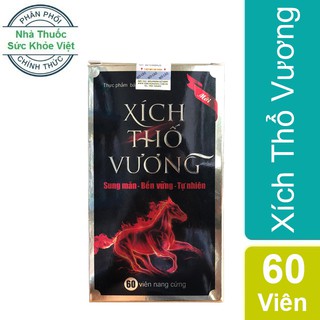 Chính Hãng : Xích Thổ Vương - Giúp bổ thận, tráng dương, tăng cường sinh lực, hạn chế xuất tinh sớm ( Lọ 60 Viên)
