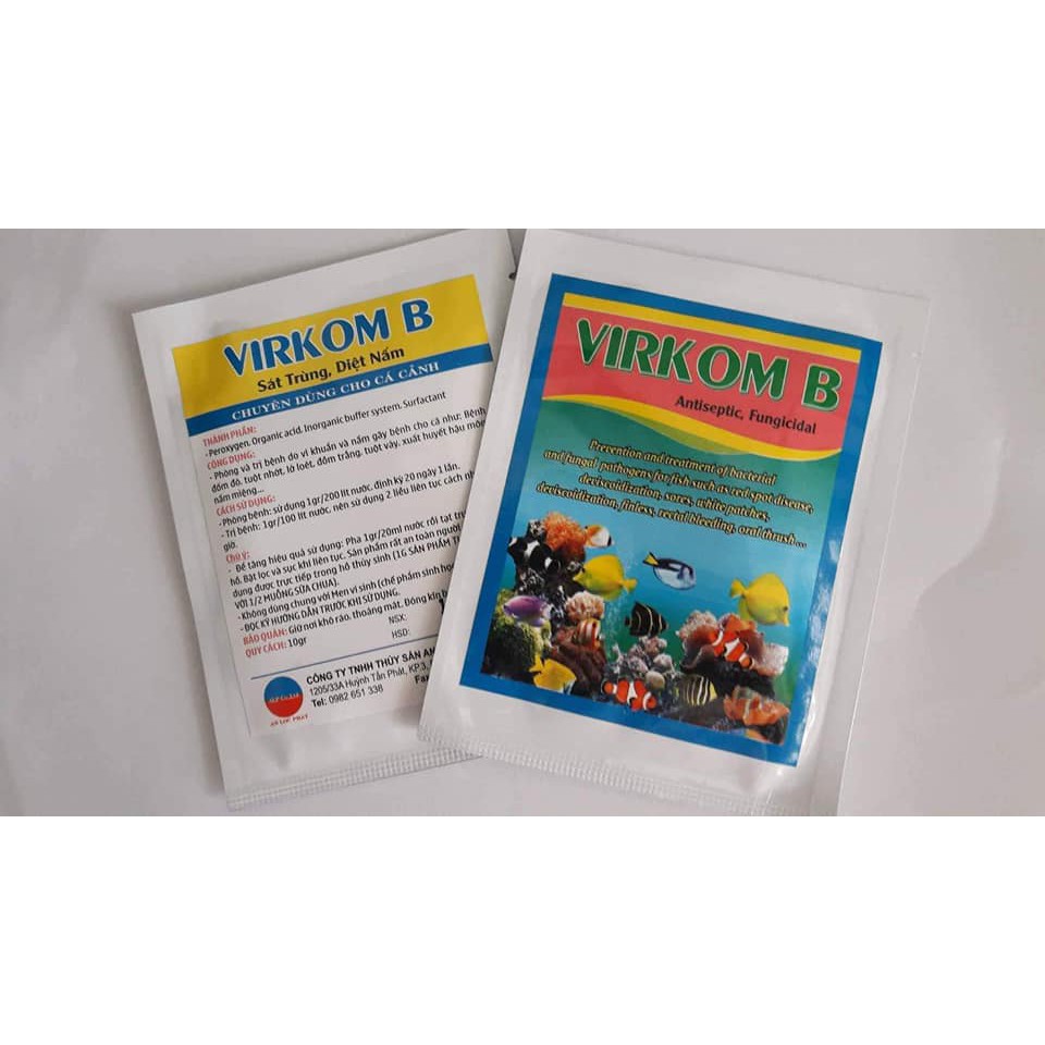 Virkom B Giúp cá sung khỏe,phòng và trị nấm