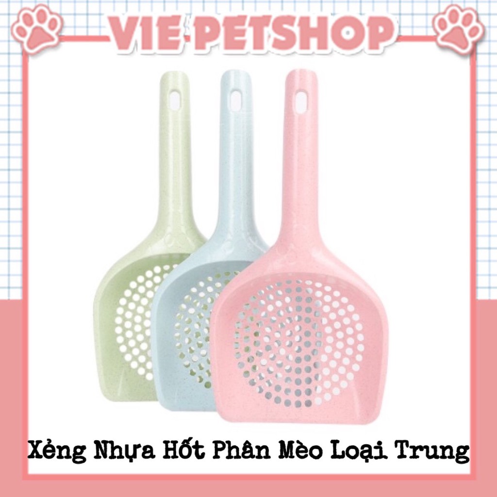 Xẻng Nhựa Xúc Cát Mèo Lỗ Nhỏ Loại Trung | Vie PETSHOP