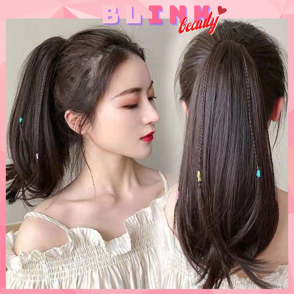 TÓC ĐUÔI NGỰA THẲNG TỰ NHIÊN TẾT TÓC BÍNH PHONG CÁCH Y2K THỜI TRANG CÁ TÍNH 223AM06