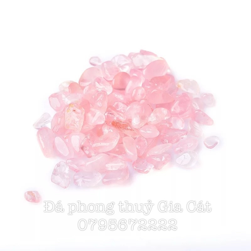Vụn đá thach anh hồng đẹp Đá phing thuỷ Gia Cát