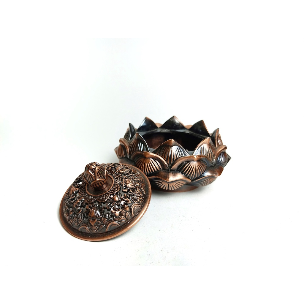 Lư hương đồng hình bát sen xông trầm- Nhơn Phát