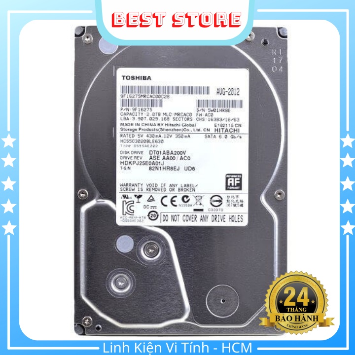 Ổ Cứng HDD 4Tb, Ổ Cứng Toshiba 4Tb 18SEP2020, Sử Dụng PC, Camera Bảo Hàng 24 Tháng