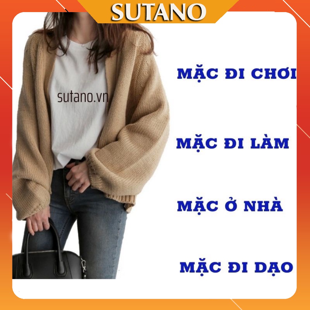 Áo khoác len nữ cadigan mùa thu đông dày dặn hàng Quảng Châu cao cấp A449 SUTANO | BigBuy360 - bigbuy360.vn