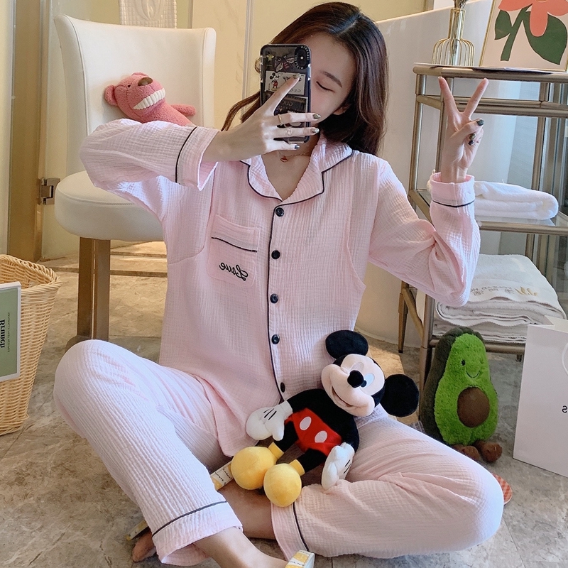 Bộ Quần Áo Ngủ Tay Dài Chất Cotton Mềm Mại Hợp Thời Trang Cho Mẹ Bầu | BigBuy360 - bigbuy360.vn