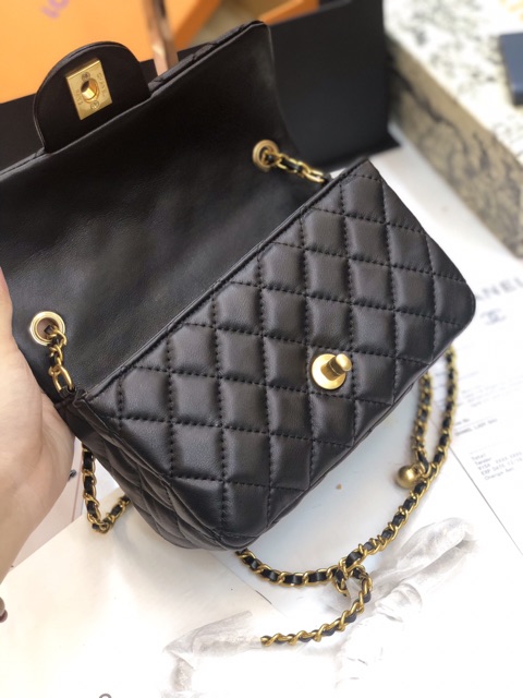 Túi classic super màu đen dây rút size 20cm