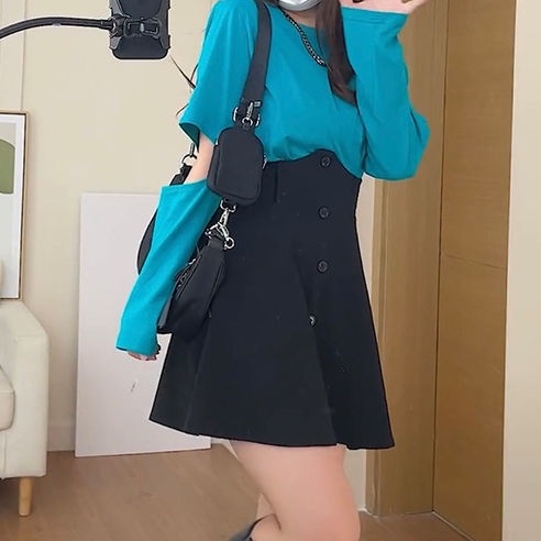 Chân váy lưng cao thiết kế mới thời trang dành cho mùa thu | BigBuy360 - bigbuy360.vn