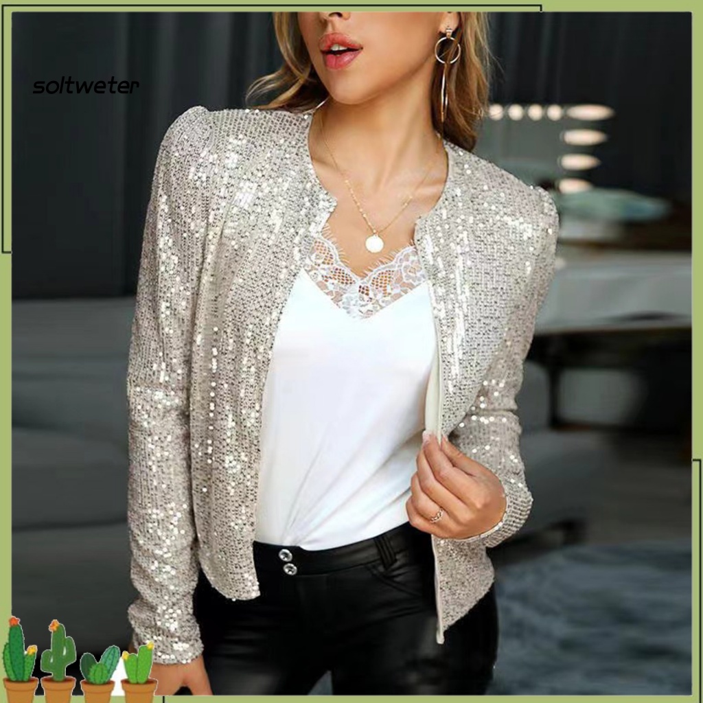 St Party Blazer Phi Hành Đoàn Cổ