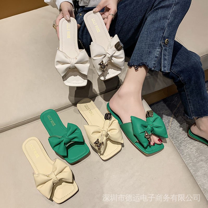 Ultra Dép Sandal Siêu Mỏng Đính Nơ Thời Trang Mùa Hè 2022