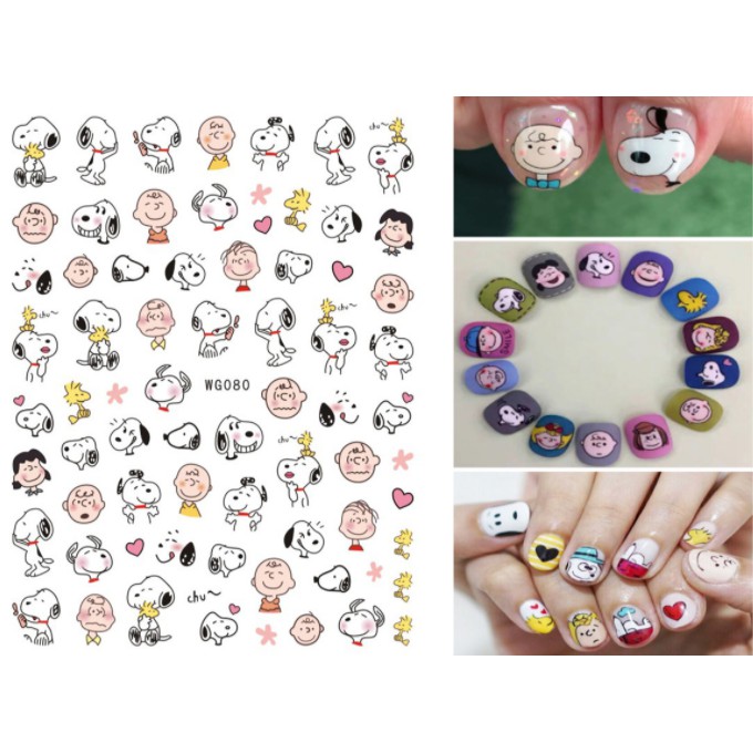 Sticker nail dán móng tay hoạt hình , trang trí móng -mã WG