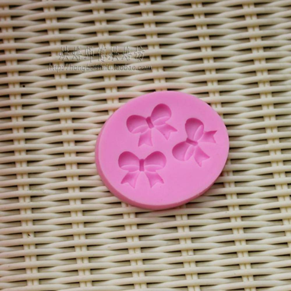 LANFY Khuôn Silicon Làm Kẹo Đường Hình Nơ