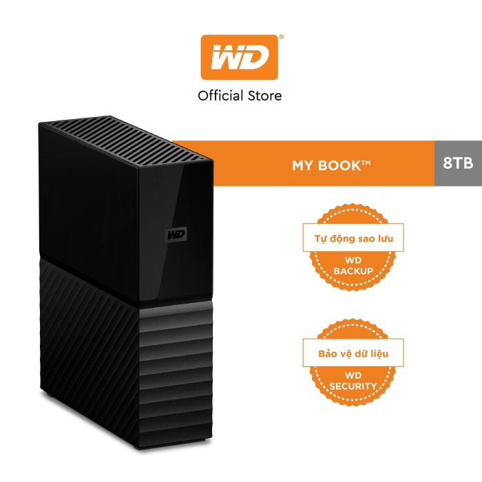 Ổ Cứng để bàn HDD Western Digital WD My Book 8TB- 3.5" USB 3.0 Desktop - WDBBGB0080HBK