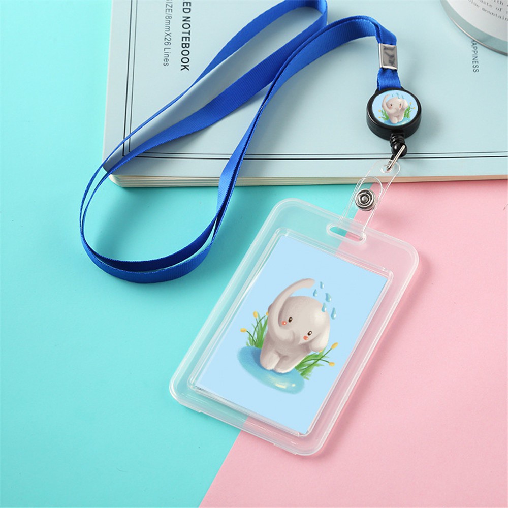Bao Đựng Thẻ ID Đa Năng Họa Tiết Hoạt Hình Dễ Thương Có Thể Thu Gọn