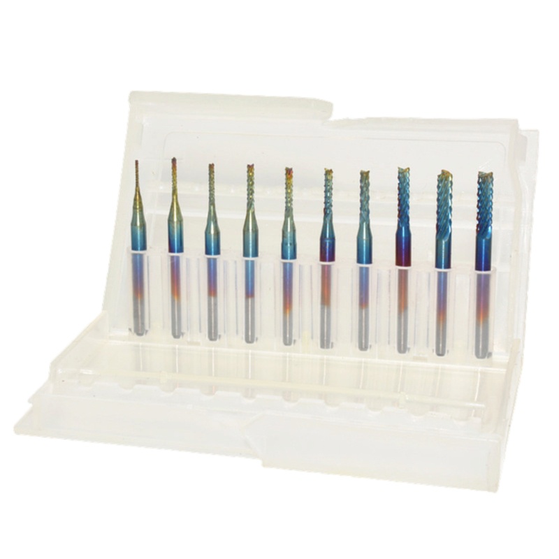 Mũi Phay CNC Màu Xanh Dương 0.8-3.175mm PCB