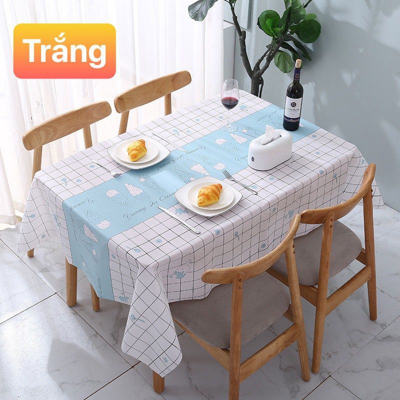 Khăn trải bàn nhựa PVC chống thấm nước - 137cm * 180cm