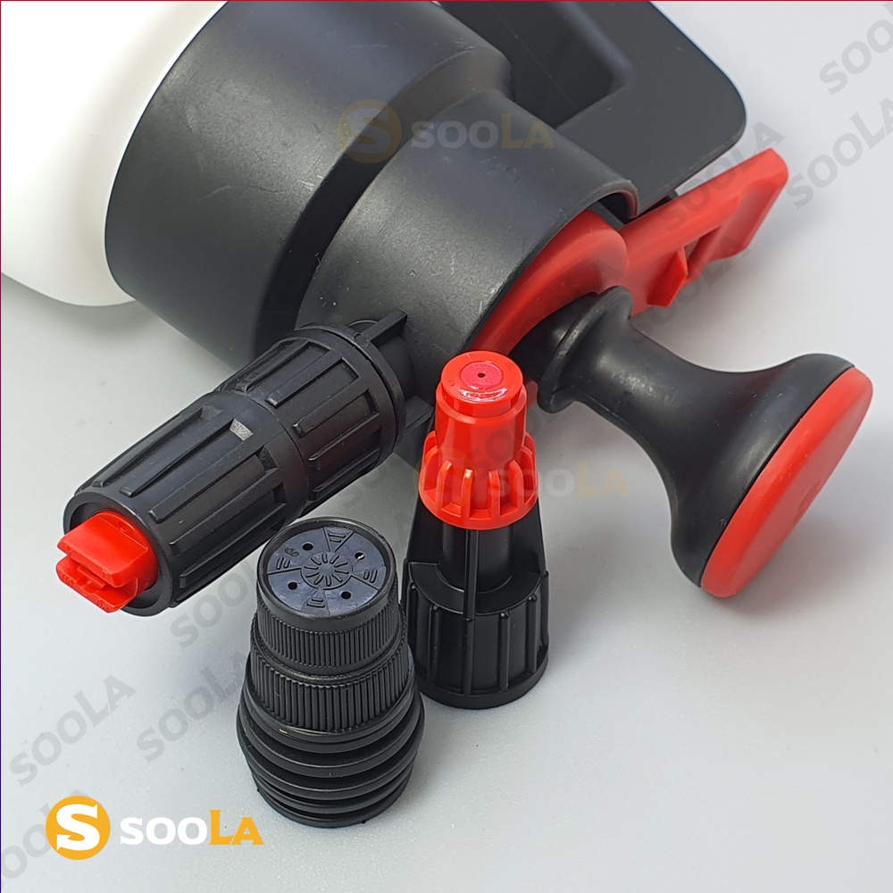 Bình xịt bọt tuyết rửa xe cầm tay 2.0 lít áp lực, loại dày nhựa HDPE tốt, cao cấp, sử dụng ngay tại nhà.