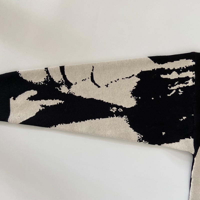 Áo sweater Dệt Kim In Hình Chân Dung anime Nhật Bản Phong Cách harajuku Thời Trang Mùa Thu 2021 Cho Nam