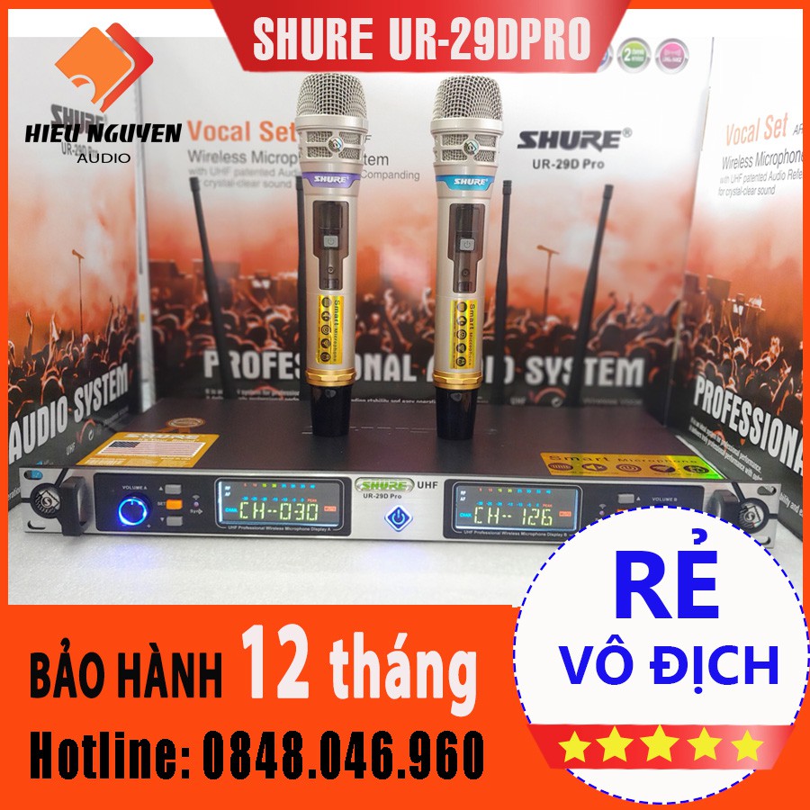Micro karaoke Shure UR -29D Pro 4 râu