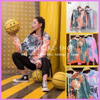 Áo khoác hoodie loang màu