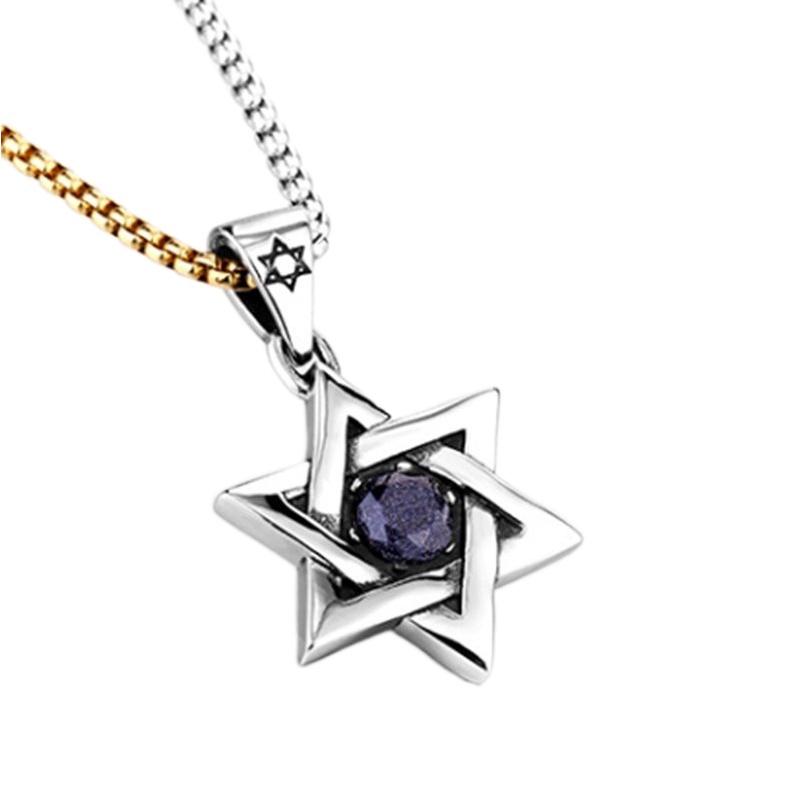 Vòng cổ Nam Mặt Ngôi Sao Sáu Cánh Thời Trang