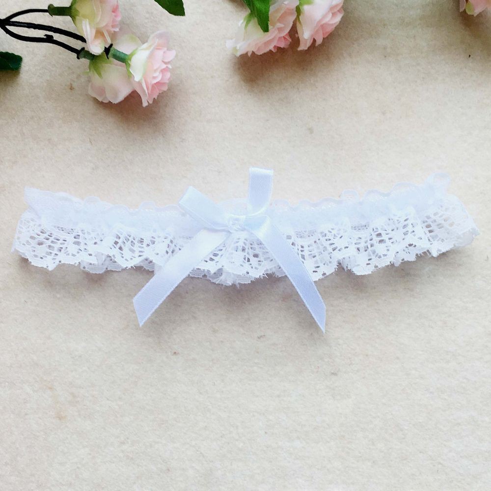 Dây ren đeo vòng đùi màu trơn kiểu dáng quyến rũ cho cô dâu