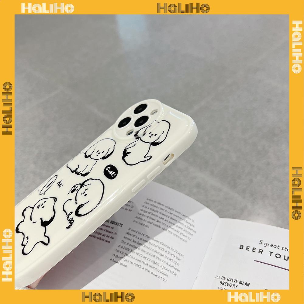 iPhone Case Silicone Soft Case TPU Airbag Shockproof Protection Camera Full Coverage Puppy Cute Cartoon Compatible For iPhone 11 Pro Max 13 Pro Max 12 Pro Max 7Plus xr XS Max