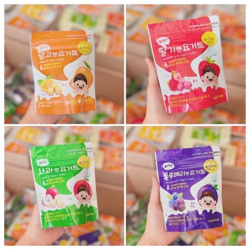 Sữa chua khô trái cây naebro Hàn Quốc cho bé ăn dặm