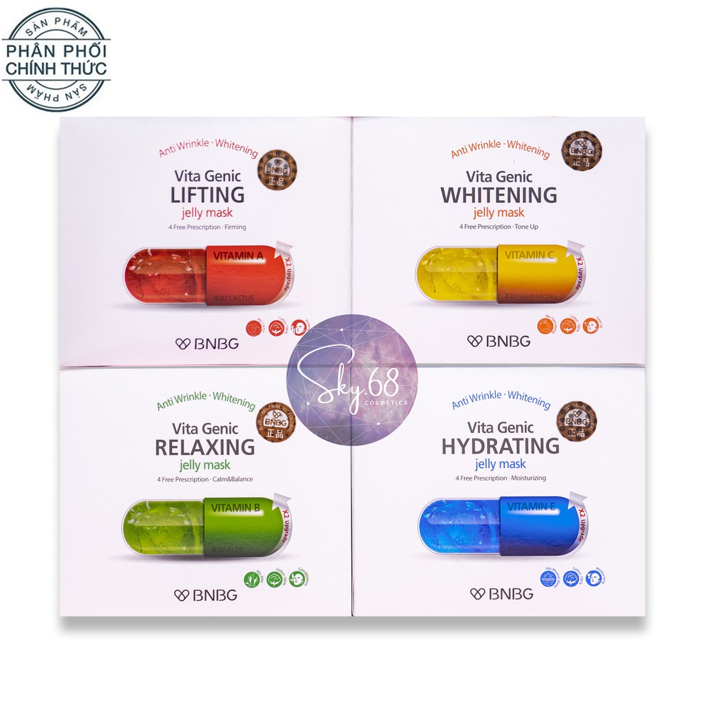 [Chính Hãng] Hộp 10 Mặt Nạ BNBG Vita Genic Jelly Mask 30ml