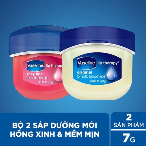 COMBO 2 HỘP TRẮNG VÀ HỒNG Son dưỡng môi Vaseline Lip Therapy 7G