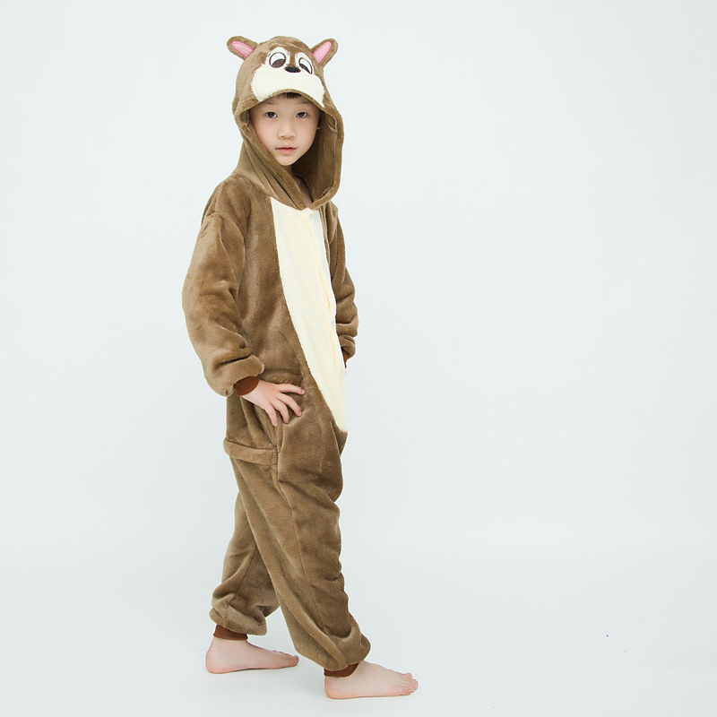 Bộ Đồ Ngủ Liền Thân Hóa Trang Động Vật Chipmunk Dành Cho Bé