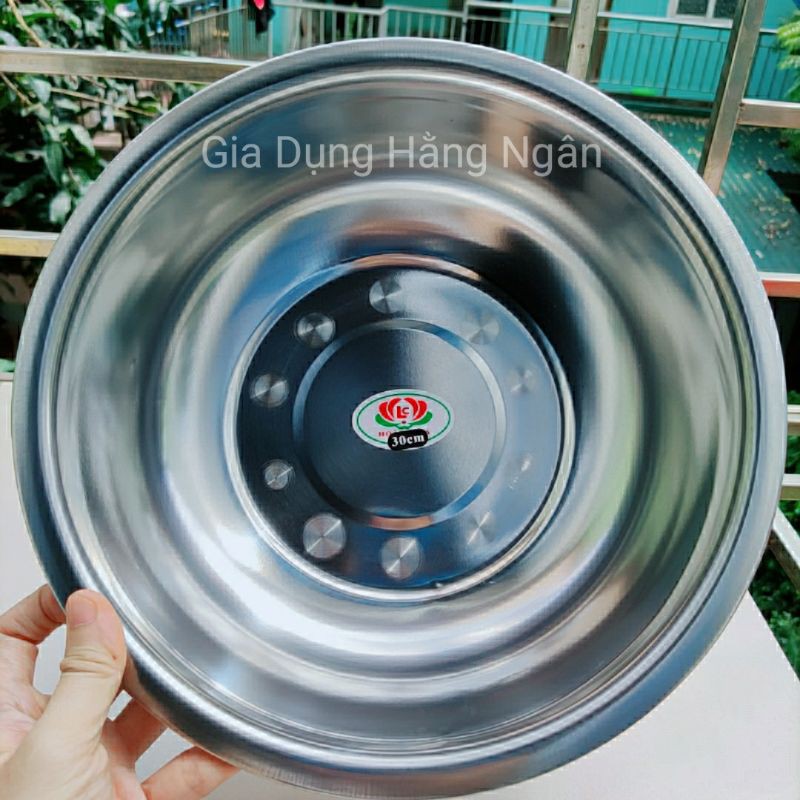 Chậu / Thau inox size 30cm 🔥FREESHIP🔥 Thau dày dặn inox sáng