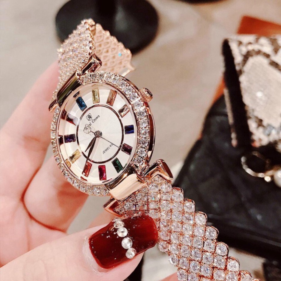 Đồng hồ nữ Royal crown Đính đá siêu đẹp + Full Hộp & Pin mẫu mới nhất  2021 | BigBuy360 - bigbuy360.vn