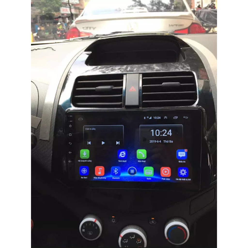 Màn Hình Android 9 inch Cho Xe SPARK 2009-2016 - Đầu DVD Chạy Android Kèm Mặt Dưỡng Giắc Zin Cho Chevrolet Spark