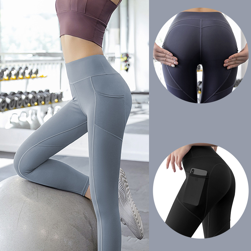 Thể Dục Thể Thao Thắt Lưng Nữ Chạy Bộ Eo Cao Bụng Hông Quần Yoga Thoải Mái