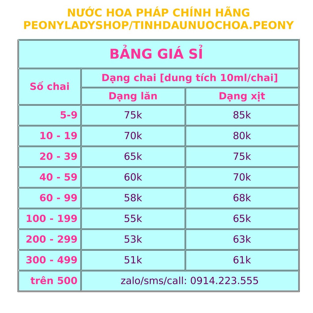 [sỉ dạng lăn giá cực tốt] Tinh Dầu Nước Hoa Pháp La Vie Est Belle sành điệu